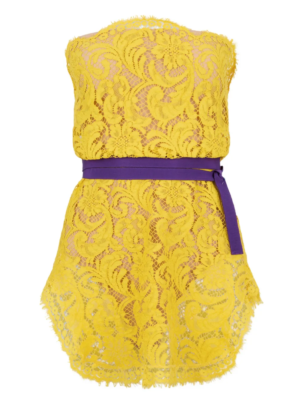 Dsquared2 Belted Mini Dress In Yellow