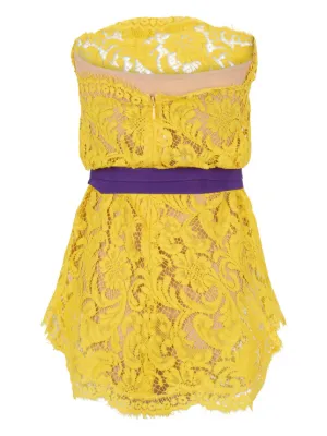 ディースクエアード Ruffled Dress フリルワンピース 38 イエロー DSQUARED2 - ディースクエアード Ruffled Dress フリルワンピース 38