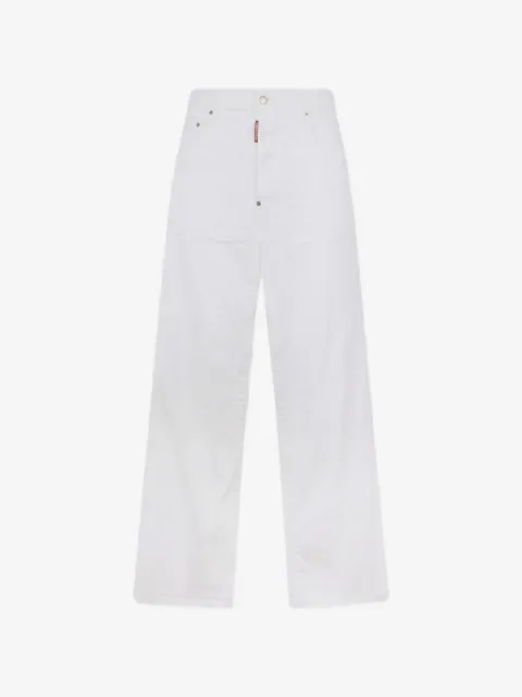DSQUARED2 成衣染宽松牛仔裤