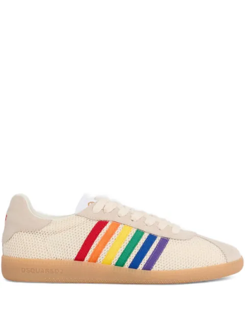 DSQUARED2 tenis con motivo de rayas arcoíris