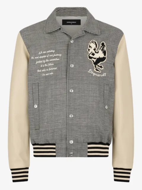 DSQUARED2 Pied de Poule bomber jacket