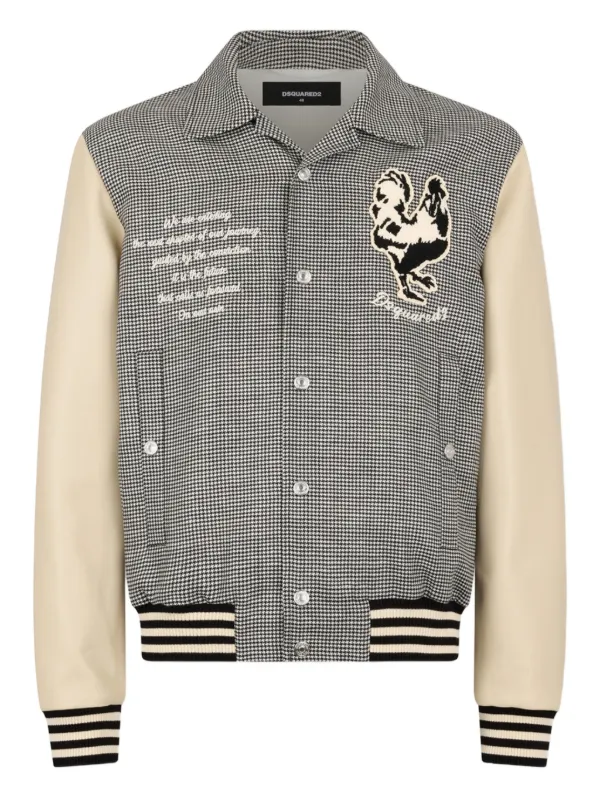 DSQUARED2 Pied De Poule ボンバージャケット | ブラック | FARFETCH JP