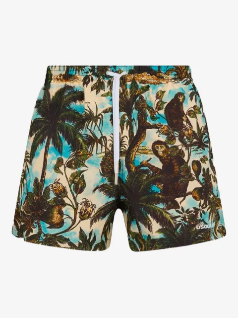 DSQUARED2 Badeshorts mit Affen-Print