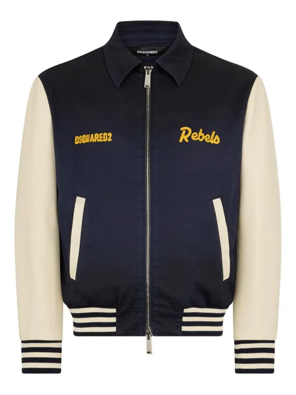 DSQUARED2 ジップアップ ボンバージャケット | ブルー | FARFETCH JP