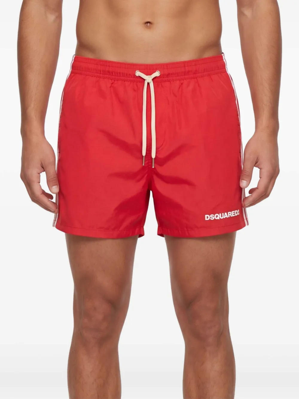 DSQUARED2 Midi-zwembroek met logo Rood