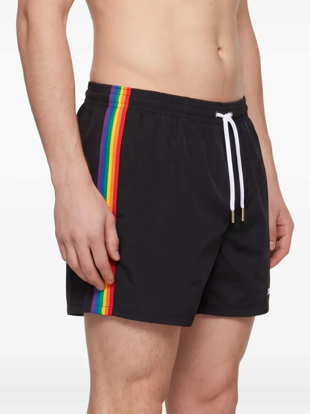DSQUARED2 Zwembroek met streep Zwart
