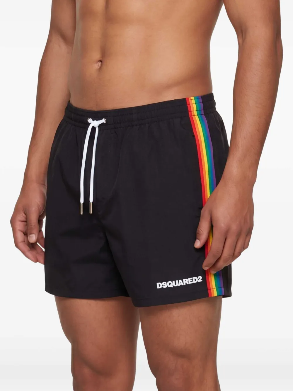 DSQUARED2 Zwembroek met streep Zwart