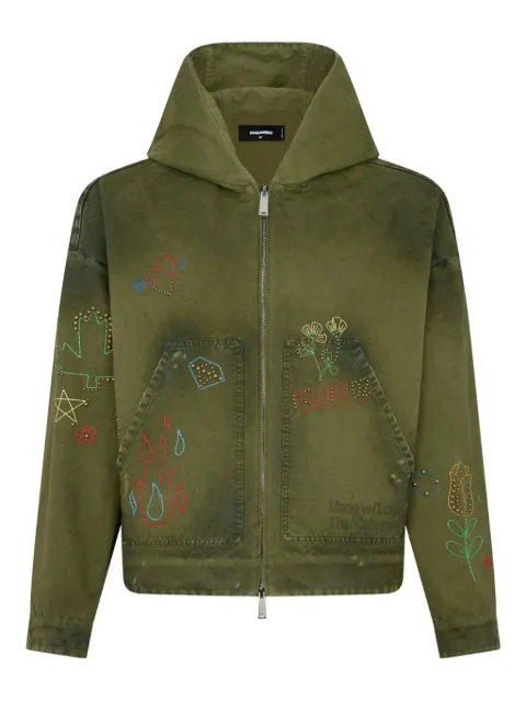 DSQUARED2 chamarra con capucha