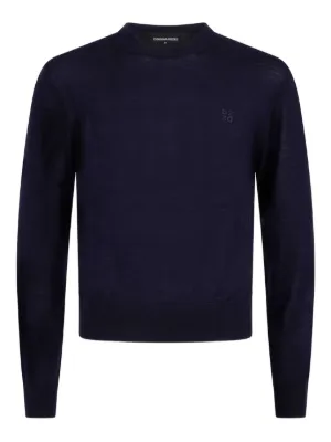 Valentino Garavani embroidered-logo Knitted Jumper | Blue