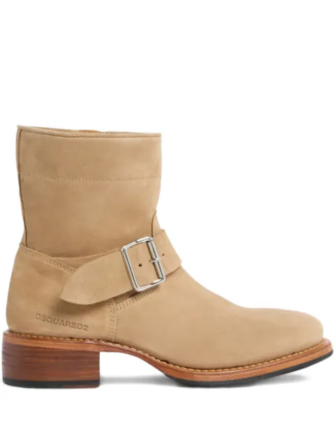DSQUARED2 buckle zip harley boots