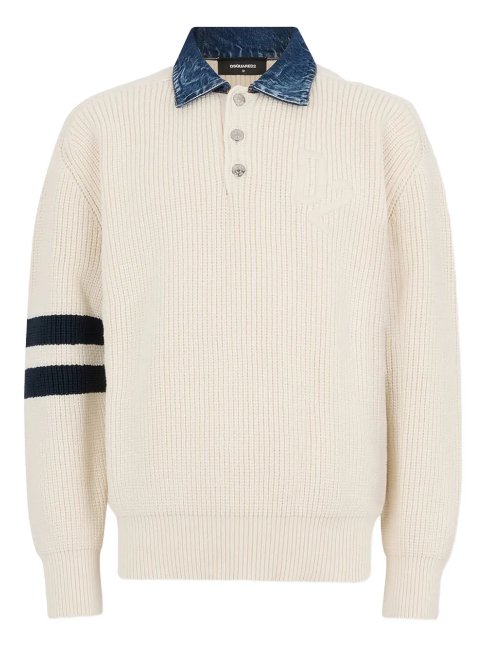 DSQUARED2 Polo in maglia a coste - Toni neutri