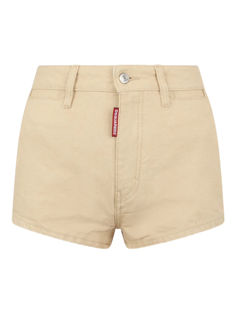 DSQUARED2 Shorts denim a vita alta - Toni neutri