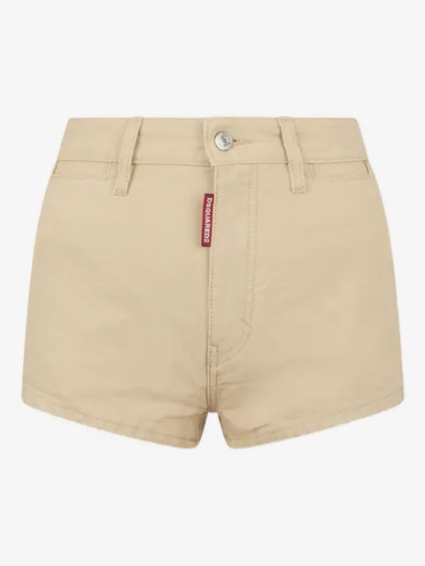 DSQUARED2 Oxford denim high-waist hot pants