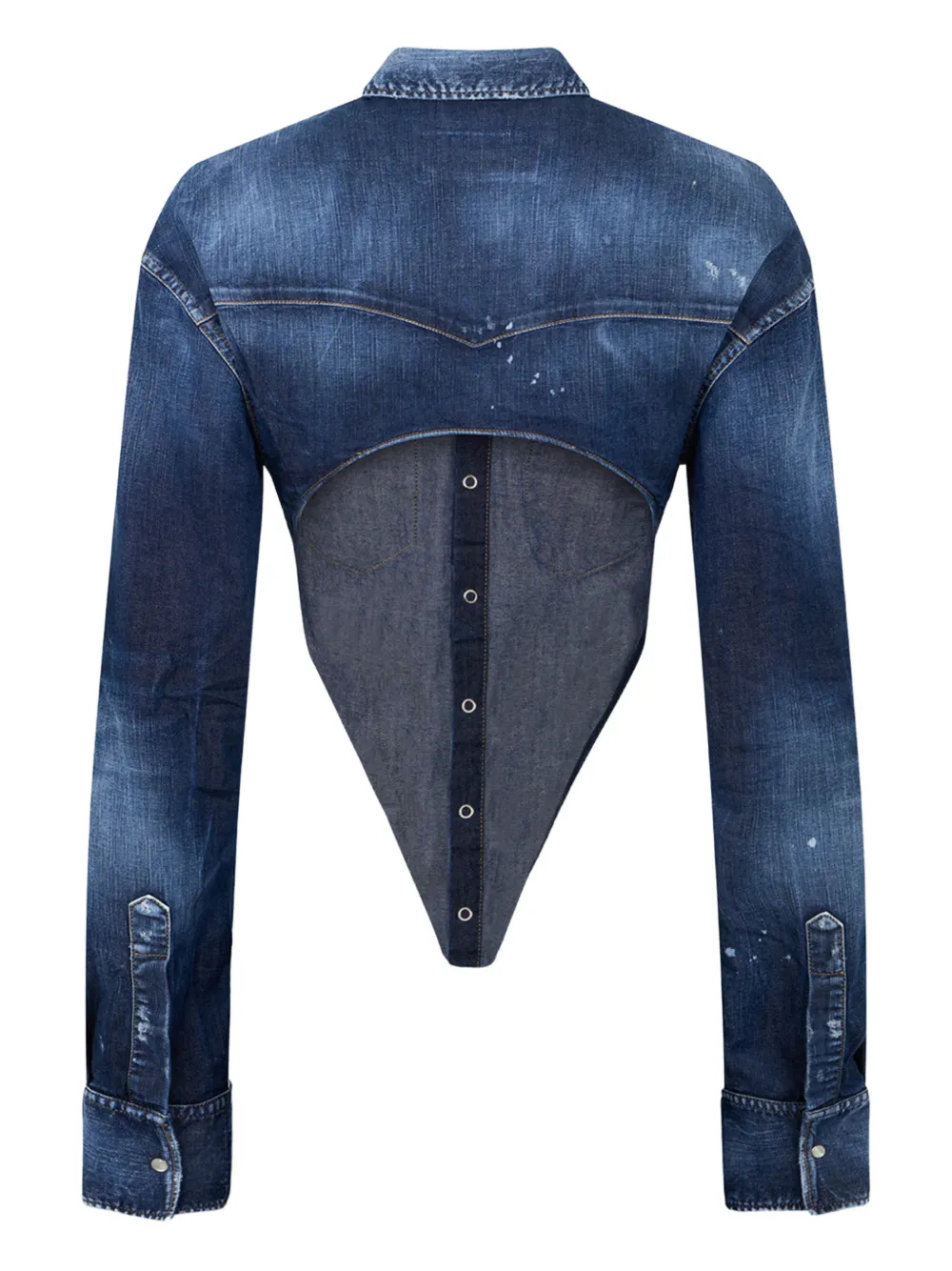 DSQUARED2 Deep Cut Night Whisper denim overhemd Blauw