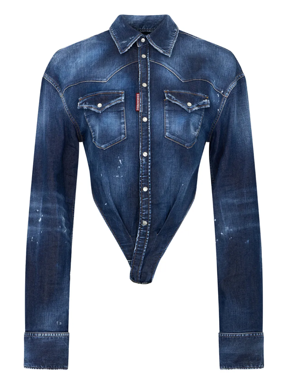 DSQUARED2 Top con logo - Blu
