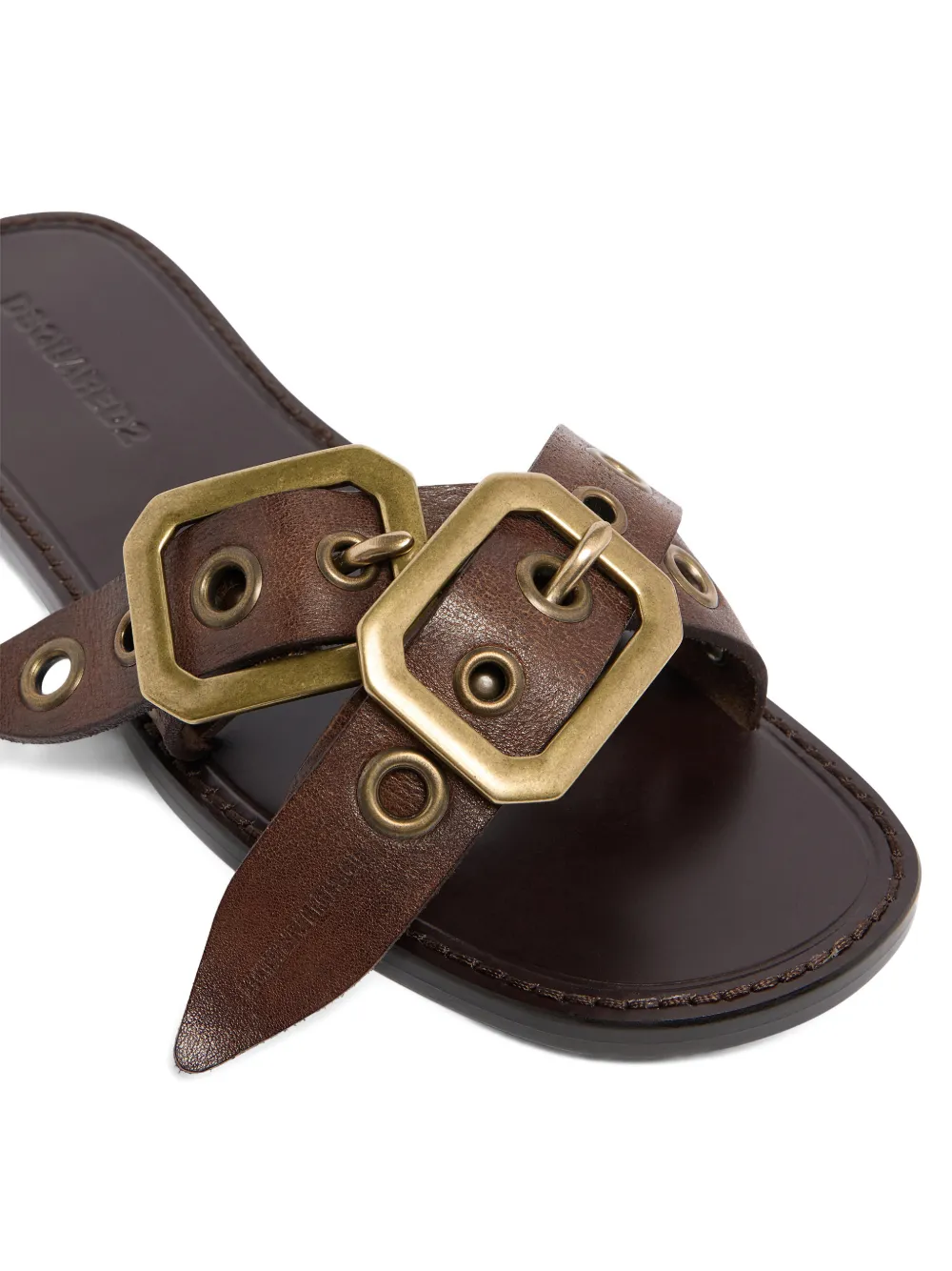 DSQUARED2 Sandalen met ringlets en gesp Bruin