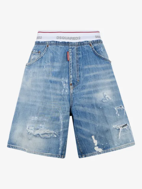 DSQUARED2 light wash Surfer shorts