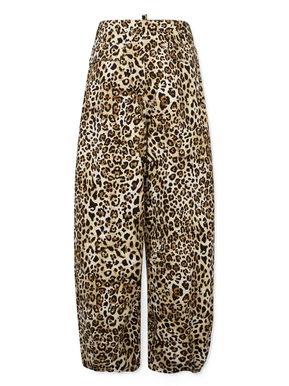  Dsquared2 Ruffled Animal-pattern Trousers - Neutrals 