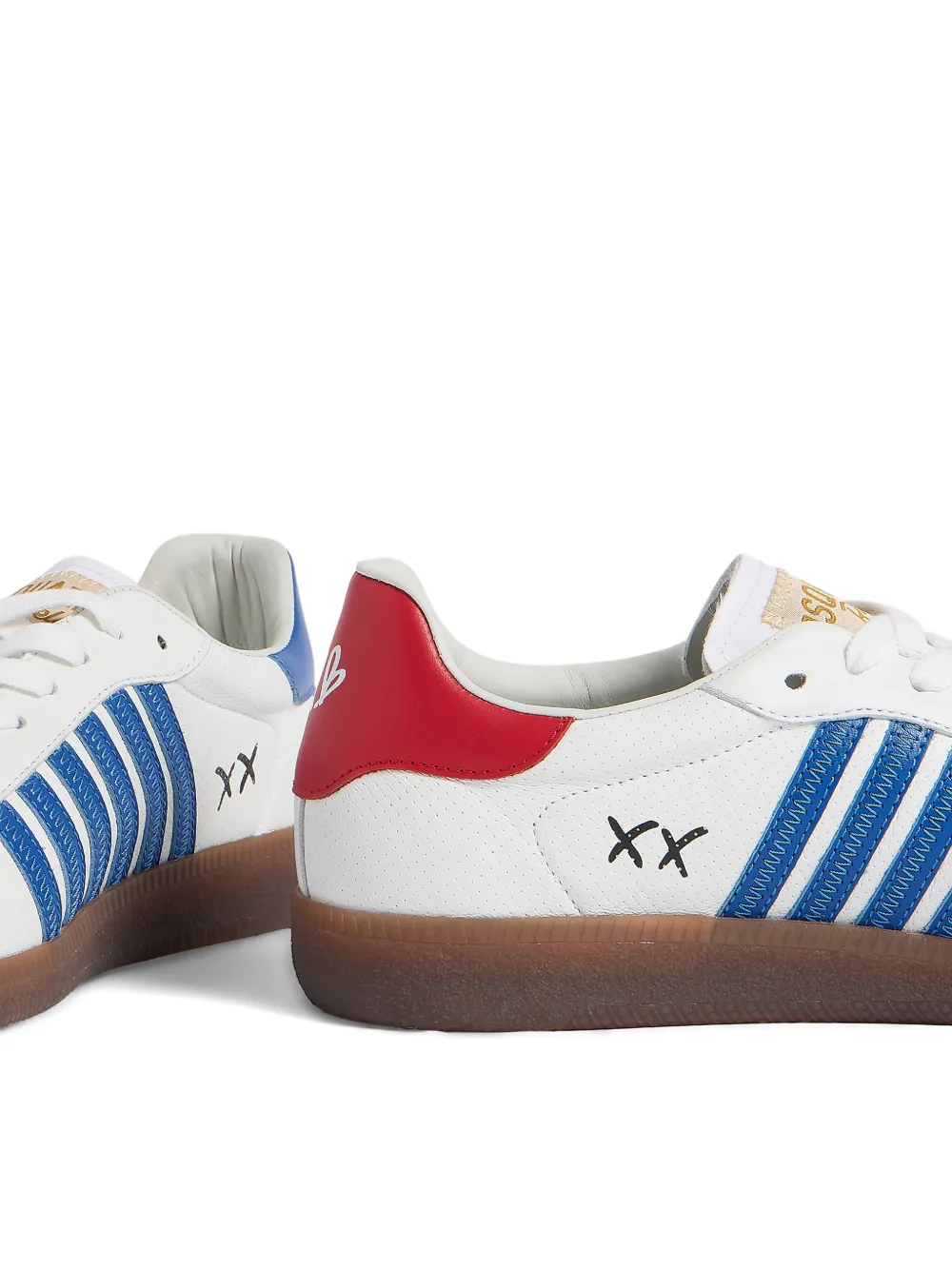 DSQUARED2 Rebels sneakers met esdoornblad Wit