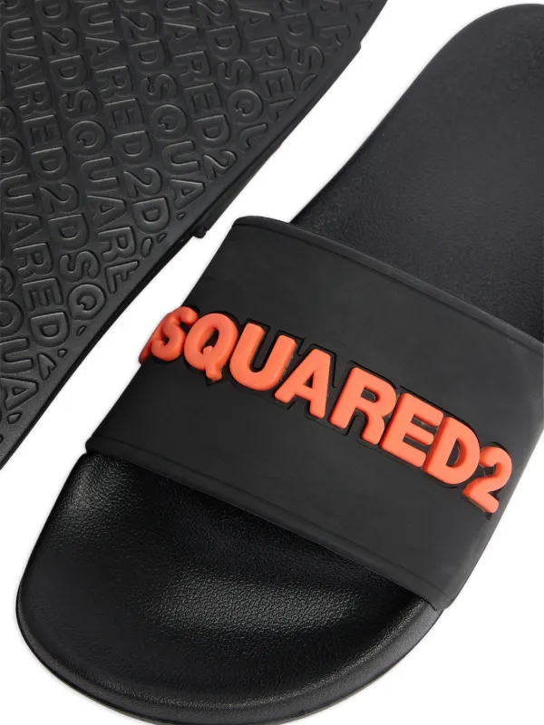 DSQUARED2 ロゴ サンダル | ブラック | FARFETCH JP