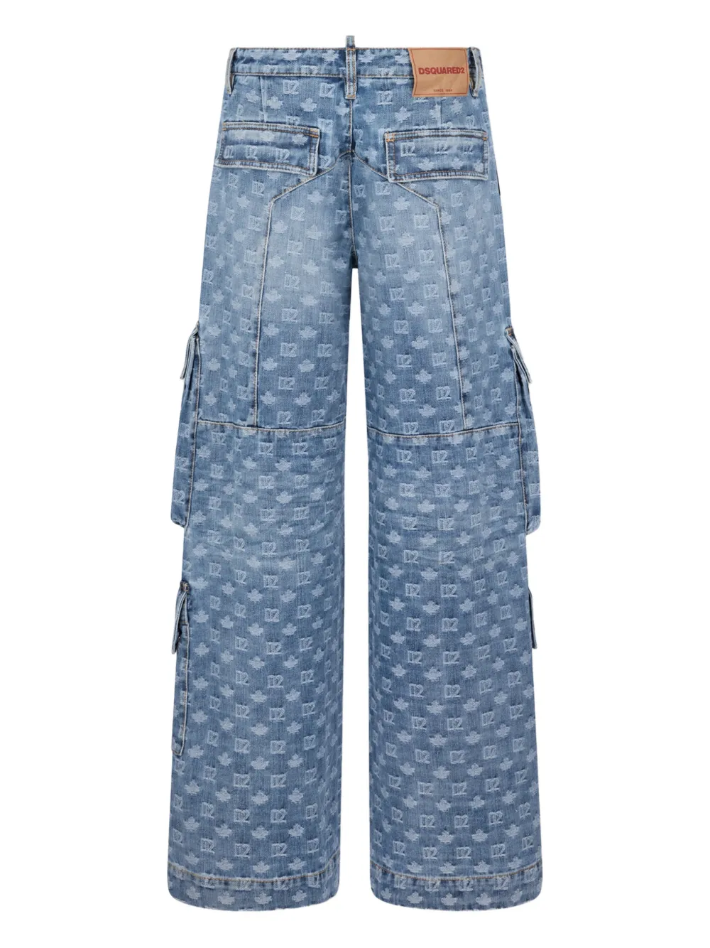 DSQUARED2 Broek met logoprint - Blauw