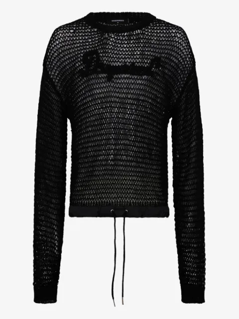 DSQUARED2 signature open work pullover
