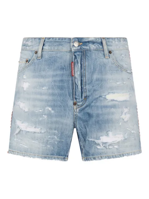 DSQUARED2 shorts con efecto envejecido