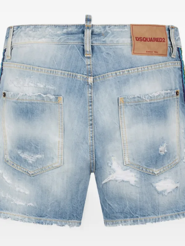 DSQUARED2 ダメージ ショートパンツ | ブルー | FARFETCH JP