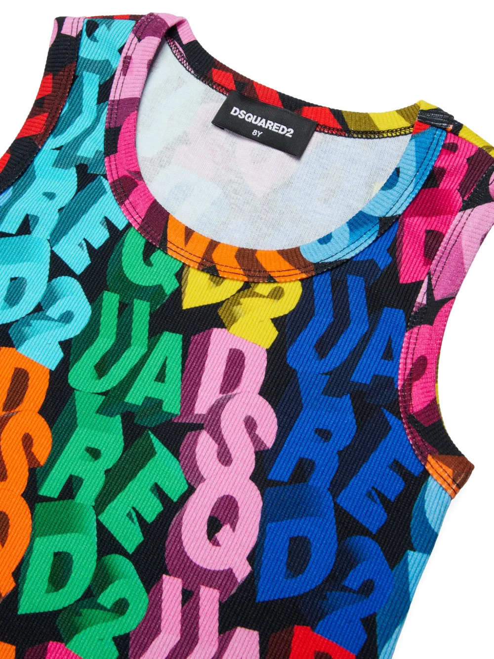  Dsquared2 Kids Graphic-pattern Tank Top - Black 