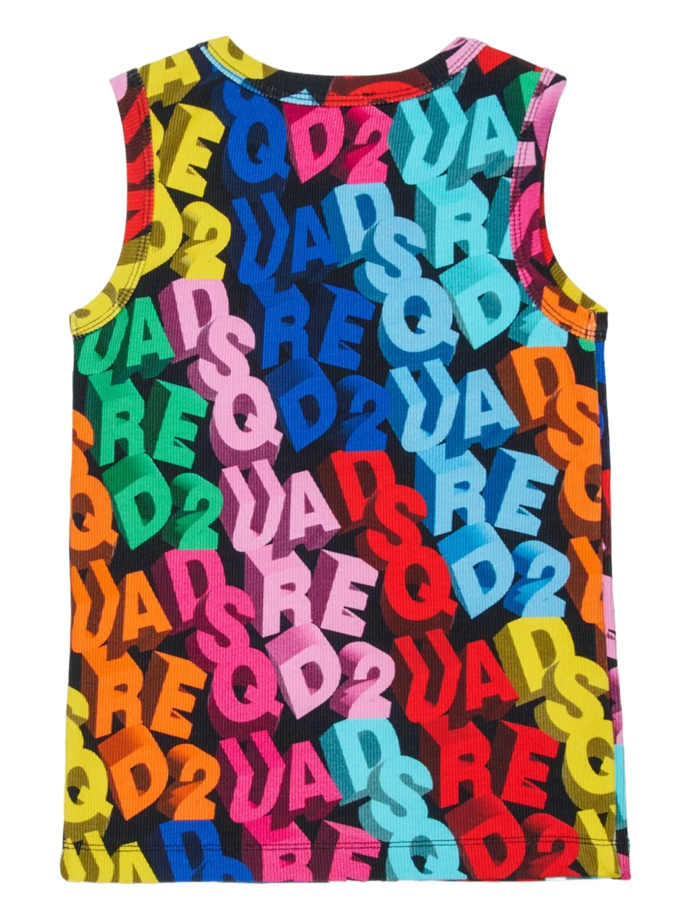  Dsquared2 Kids Graphic-pattern Tank Top - Black 