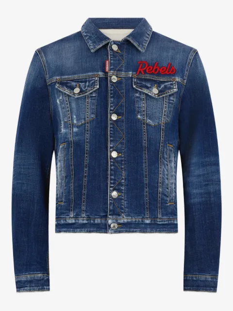 DSQUARED2 chamarra con efecto envejecido