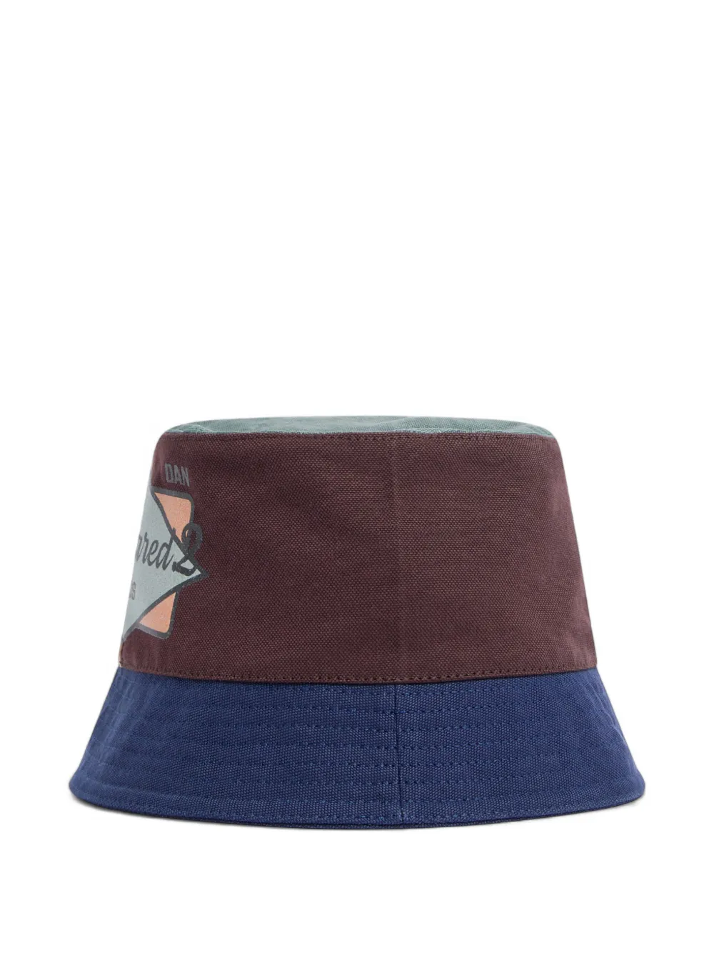 DSQUARED2 Vissershoed met patchwork Blauw