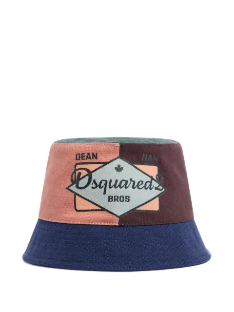 DSQUARED2 patchwork bucket hat