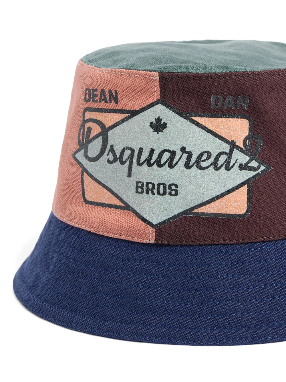 DSQUARED2 Vissershoed met patchwork Blauw