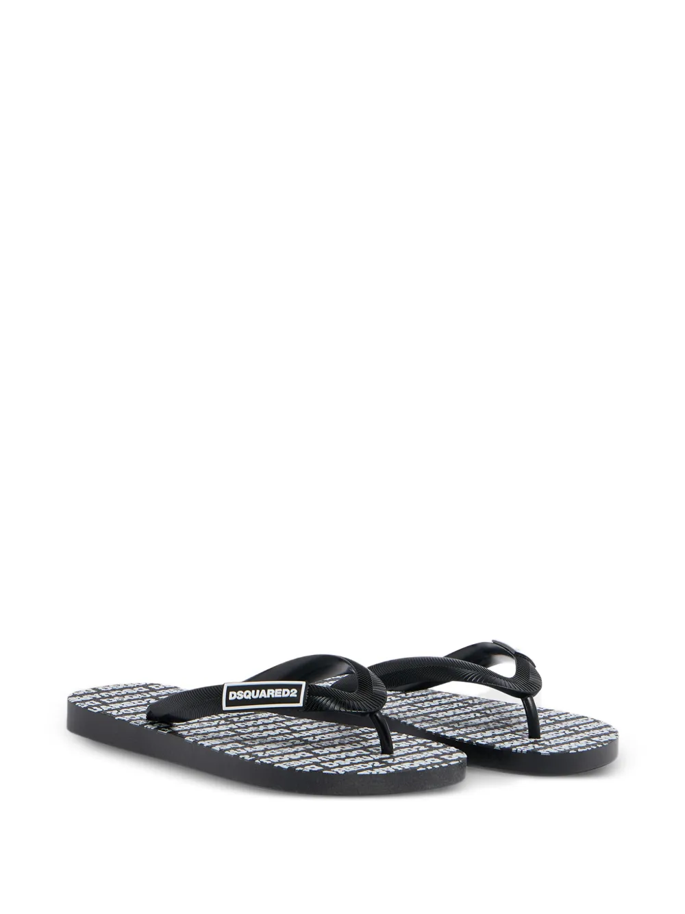 DSQUARED2 KIDS Flip-Flops mit Logo - Schwarz