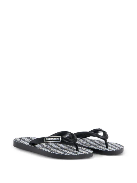 DSQUARED2 KIDS flip flops con detalle del logo