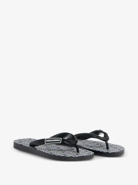 DSQUARED2 KIDS logo-detail flip flops