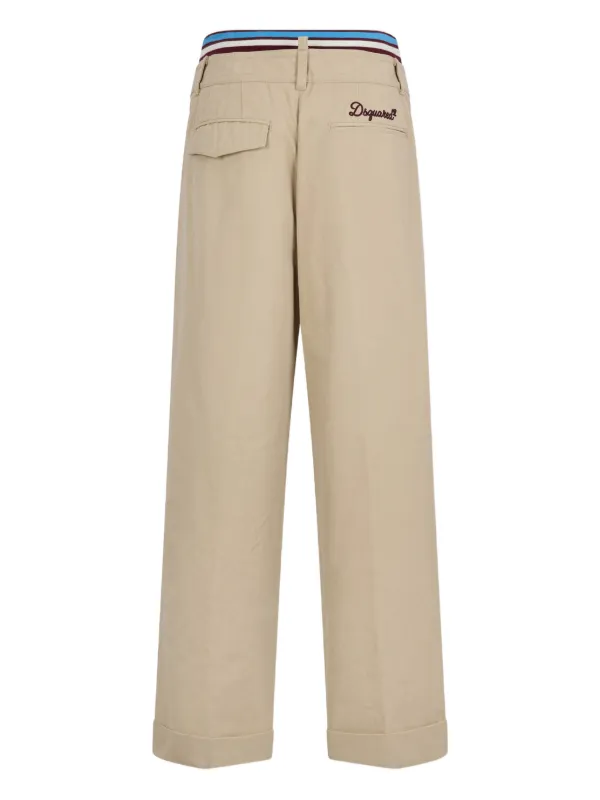DSQUARED2 Signature Hybrid embroidery-logo Trousers | Neutrals