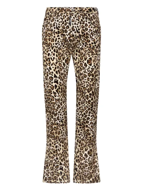 DSQUARED2 jeans con cinco bolsillos y estampado de leopardo