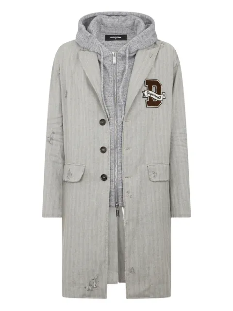 DSQUARED2 single-breasted hooded coat