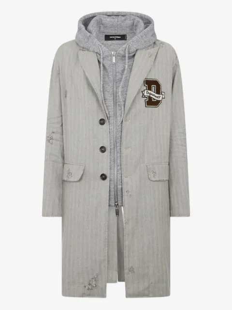 DSQUARED2 معطف ممزق بهودي