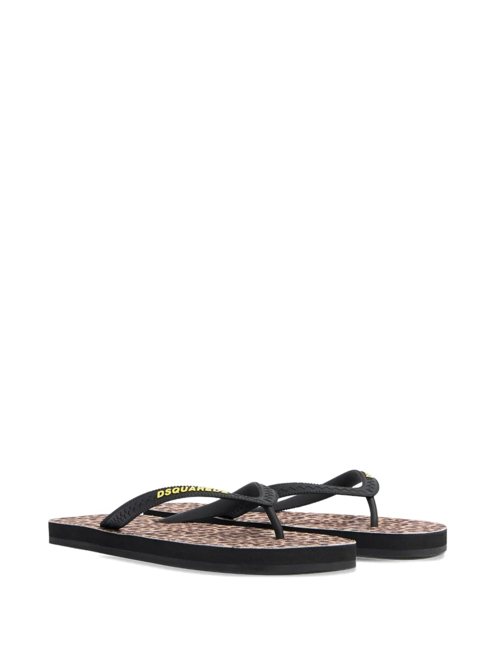 DSQUARED2 Teenslippers met logoprint Bruin