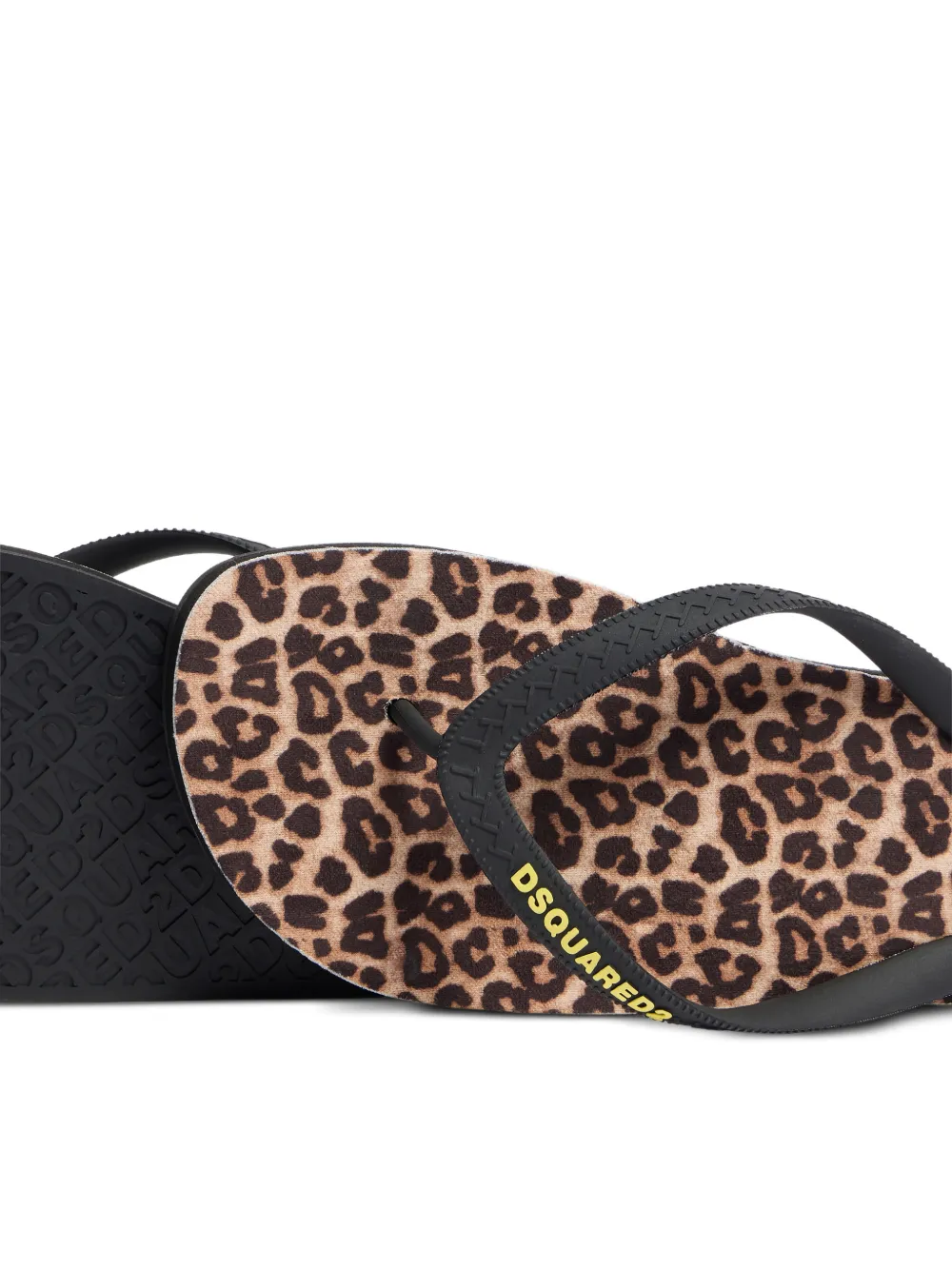 DSQUARED2 Teenslippers met logoprint Bruin