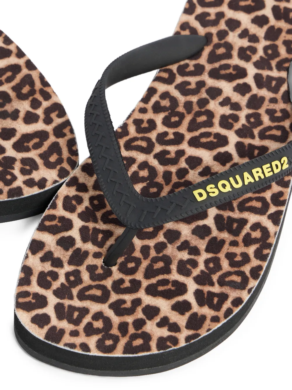 DSQUARED2 Teenslippers met logoprint Bruin