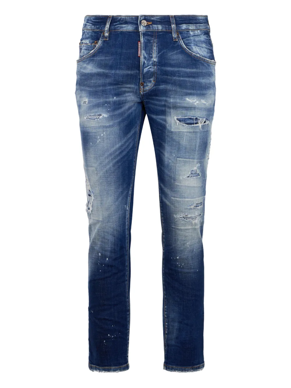 DSQUARED2 Jeans con design a cinque tasche - Blu