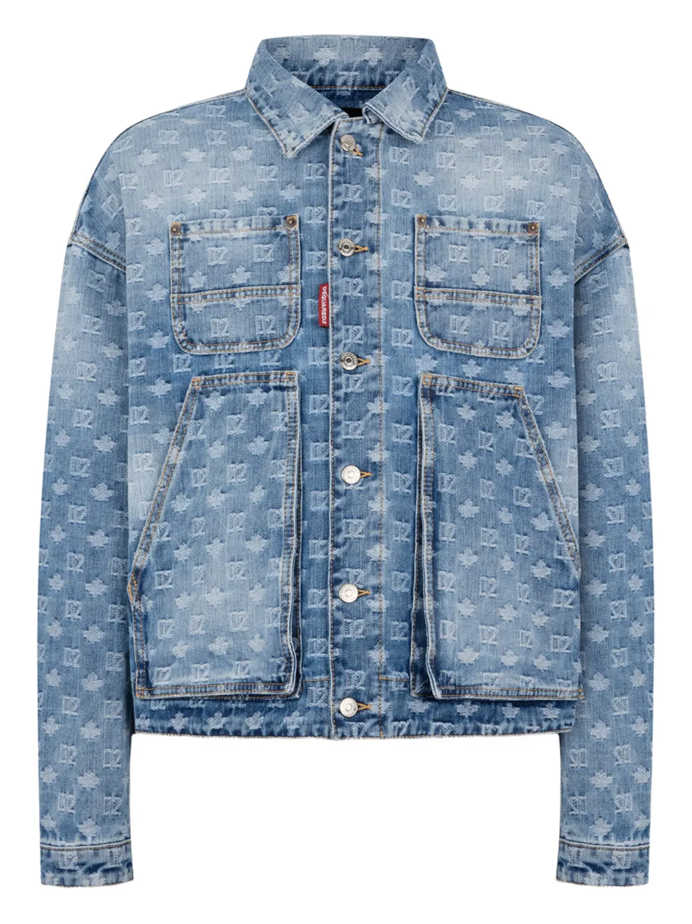 DSQUARED2 Giacca denim con decorazione - Blu