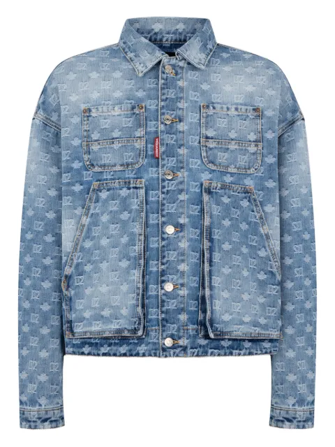 DSQUARED2 logo-embellishment denim jacket