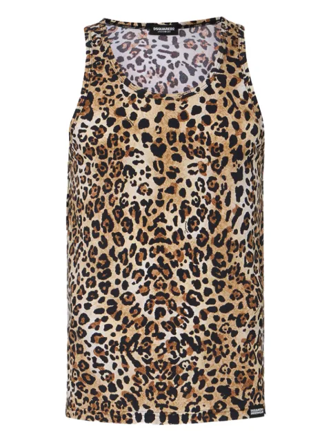 DSQUARED2 animal-print tanktop