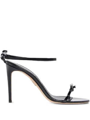 Fabiana Filippi ビーズトリム レザーサンダル | ブラック | FARFETCH JP