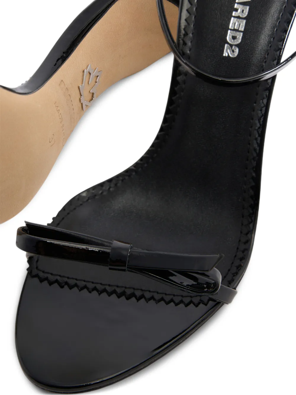 DSQUARED2 Sandalen met strik hak Zwart